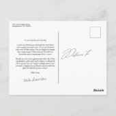 エレガント1枚の写真を作成感謝していする ポストカード (裏面)