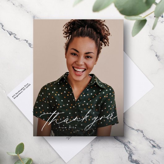 エレガント1枚の写真を作成感謝していする ポストカード