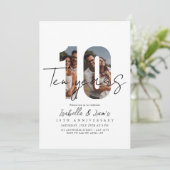 エレガント10周年結婚招待状 招待状 (スタンド正面)