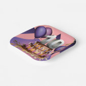 エレガント10周年記念お祝いケーキデザイン ペーパープレート (傾斜あり)