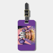 エレガント10周年記念お祝いケーキデザイン ラゲッジタグ (正面縦)