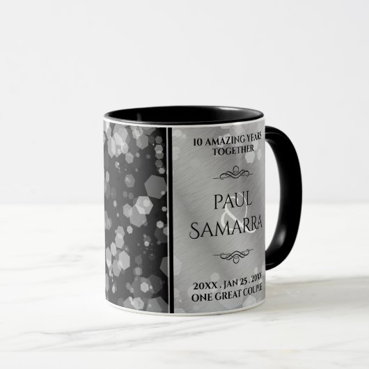 エレガント10周年記念結婚磁器 マグカップ (正面右)