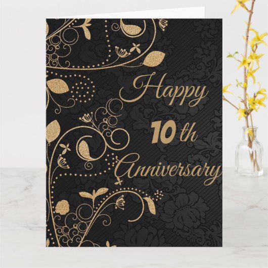 エレガント10周年 カード (黄色い花)