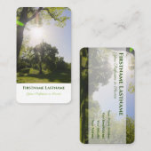 エレガント100%自然オーガニック緑園スタイル 名刺 (正面/裏面)