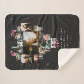 エレガント18人の写真のハートが彼のために整形される シェルパブランケット (正面(横))