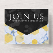 エレガント18周年結婚記念日 オールインワン招待状 (裏面)