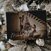 エレガント2モダン光水色クリスマス シーズンカード