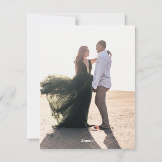 エレガント2モダン枚の写真クリスマス シーズンカード (裏面)