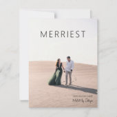 エレガント2モダン枚の写真クリスマス シーズンカード (正面)