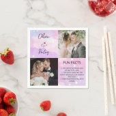 エレガント2写真シンプルカップルおもしろい事実結婚 スタンダードカクテルナプキン (インサイチュ)