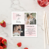 エレガント2写真シンプルカップルおもしろい事実結婚 スタンダードカクテルナプキン (インサイチュ)