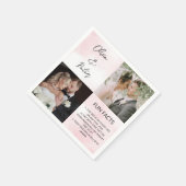 エレガント2写真シンプルカップルおもしろい事実結婚 スタンダードカクテルナプキン (角)