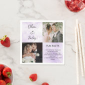 エレガント2写真シンプルカップルおもしろい事実結婚 スタンダードカクテルナプキン (インサイチュ)