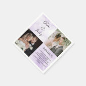 エレガント2写真シンプルカップルおもしろい事実結婚 スタンダードカクテルナプキン (角)