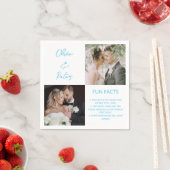 エレガント2写真シンプルカップルおもしろい事実結婚 スタンダードカクテルナプキン (インサイチュ)