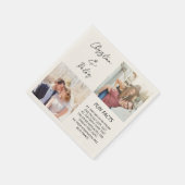 エレガント2写真シンプルカップルおもしろい事実結婚 スタンダードカクテルナプキン (角)