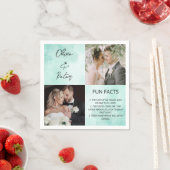 エレガント2写真シンプルカップルおもしろい事実結婚 スタンダードカクテルナプキン (インサイチュ)