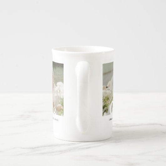 エレガント2枚おばあちゃん ボーンチャイナマグカップ (裏面)