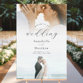 エレガント2枚モダンの写真結婚の歓迎 アクリルサイン