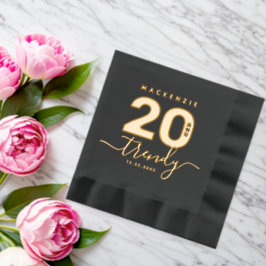 エレガント20ガーリーモダンとトレンディー 箔ナプキン