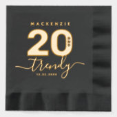 エレガント20ガーリーモダンとトレンディー 箔ナプキン (正面)