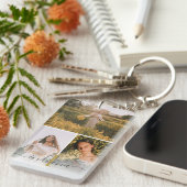 エレガント3フォトモノグラムカスタム卒業記念 キーホルダー (正面右)