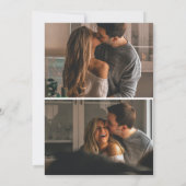 エレガント3モダン写真結婚式の日付を保存 セーブザデート (裏面)