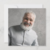 エレガント3モダン枚の写真追悼式 サンキューカード (裏面)