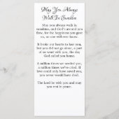 エレガント3写真悔やみや弔慰葬儀祈りの言葉しおり (裏面)