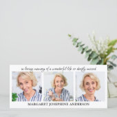 エレガント3写真悔やみや弔慰葬儀祈りの言葉しおり (スタンド正面)