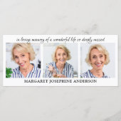 エレガント3写真悔やみや弔慰葬儀祈りの言葉しおり (正面)