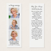 エレガント3写真追悼式祈りの言葉しおり (正面&裏面)