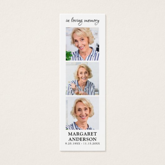 エレガント3写真追悼式祈りの言葉しおり (正面)