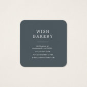 エレガント3層ケーキベーカリーのプロファイルカード (裏面)