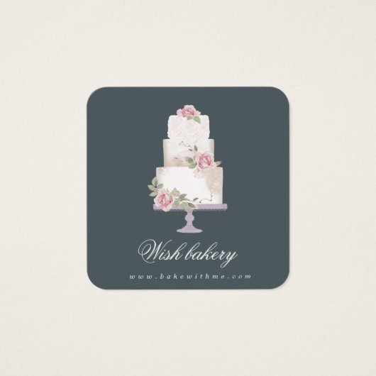 エレガント3層ケーキベーカリーのプロファイルカード (正面)