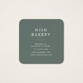エレガント3層ケーキベーカリーのプロファイルカード (裏面)
