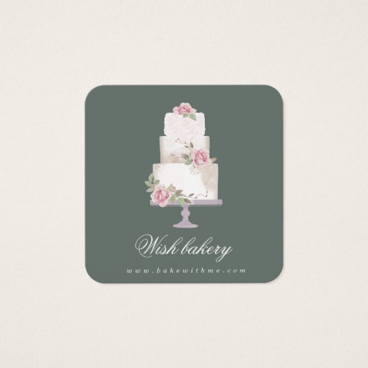 エレガント3層ケーキベーカリーのプロファイルカード (正面)
