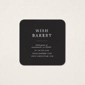 エレガント3層ケーキベーカリーのプロファイルカード (裏面)