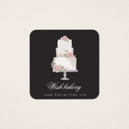 エレガント3層ケーキベーカリーのプロファイルカード