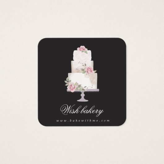 エレガント3層ケーキベーカリーのプロファイルカード (正面)