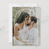 エレガント3月2日フォトシンプルーモダン・バジェット結婚ズ 招待状 (裏面)