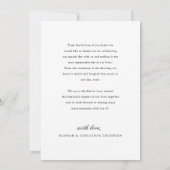 エレガント3枚の写真の結婚サンキューカード サンキューカード (裏面)