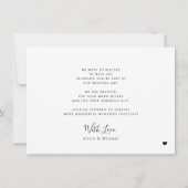 エレガント3枚の写真モダン結婚コラージュ サンキューカード (裏面)