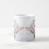 エレガント3絵を描Dの花 コーヒーマグカップ (中央)