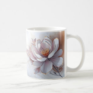 エレガント3絵を描Dの花 コーヒーマグカップ