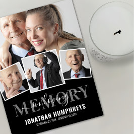 エレガント4枚の写真 サンキューカード