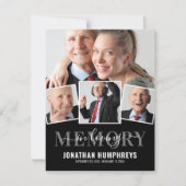 エレガント4枚の写真 サンキューカード (正面)