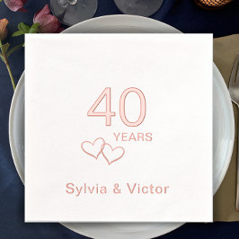 エレガント40周年パーティー 箔ナプキン