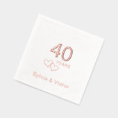 エレガント40周年パーティー 箔ナプキン (左)