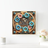 エレガント5周年祝 スクエア壁時計 (ホーム)